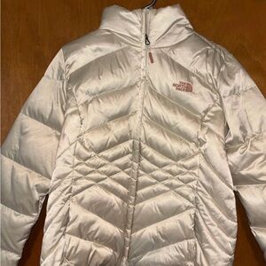 The North Face Women's Cream Quilted Puffer Jacket